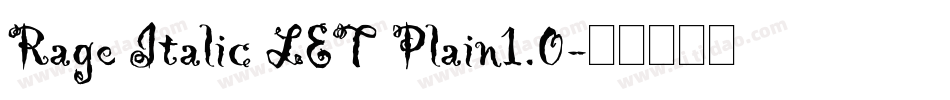 Rage Italic LET Plain1.0字体转换